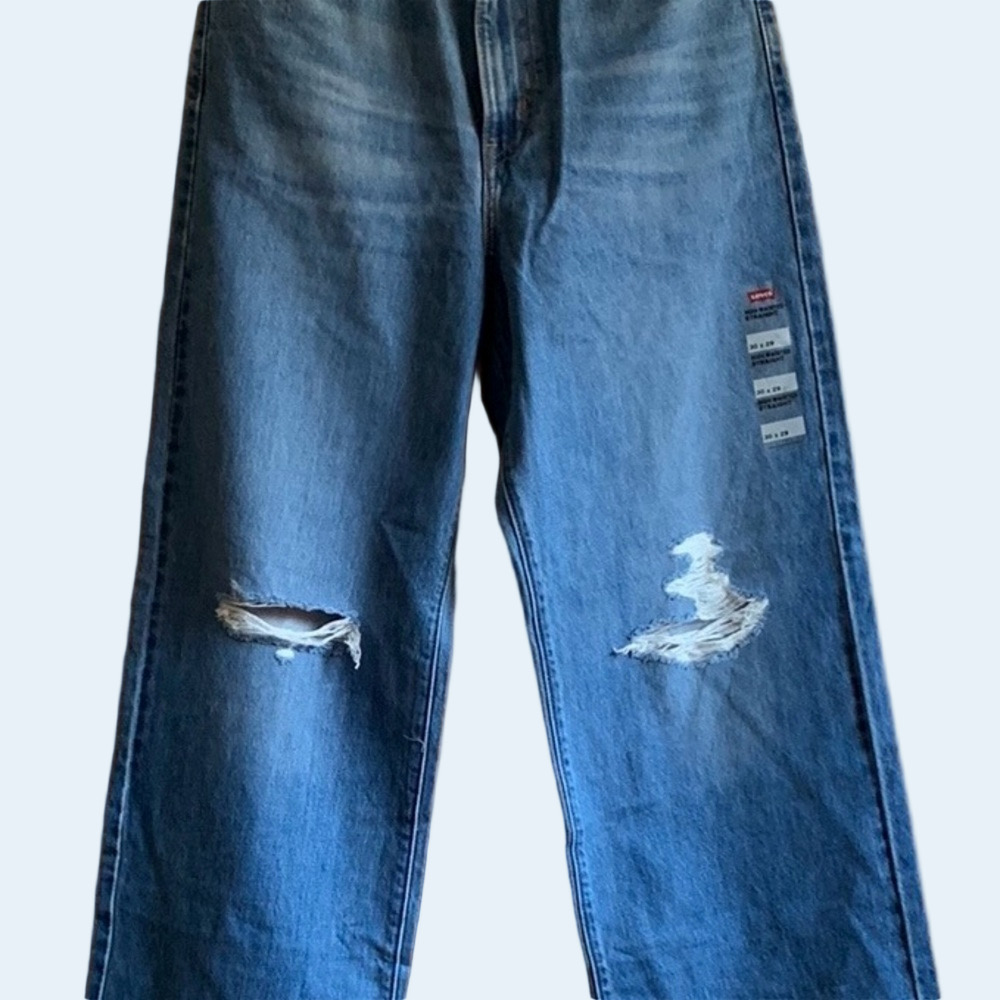NWT LEVI’S JEANS HIGH RISE WIDE LEG STRAIGHT SIZE 30 - Picture 8 of 10